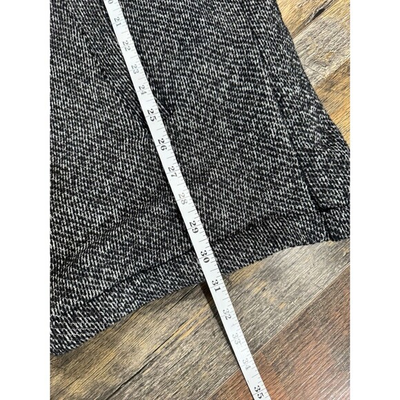 Eileen Fisher Organic Cotton Woven Stand Collar Long Jacket Coat Black White L - Picture 8 of 8